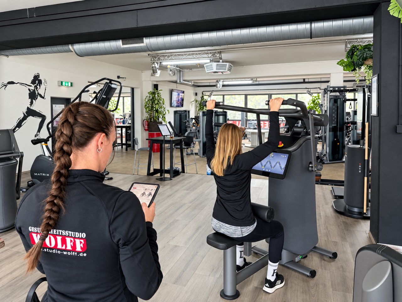 Trainingsbereich mit EGYM-Geräten im Gesundheitsstudio Wolff in Dillenburg